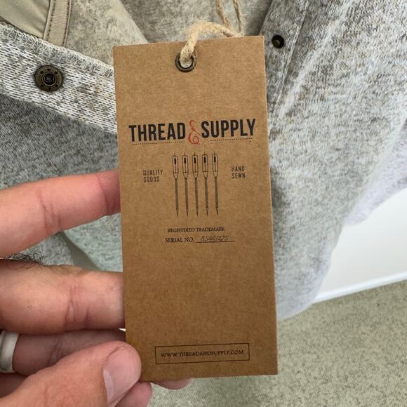 Thread+Supply Pullover Snap Hand Sewn Hoodie Sweatshirt US Women's M - Picture 3 of 7